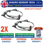 2X Rear Abs Speed Sensor For Dodge Chrysler 300C Challenger Lx (left & Right). Fixed Price $49.66.