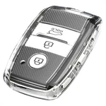 Tangsen Key Fob 3 Button, White Carbon Fiber Tpu Cover & Transparent. Fixed Price $21.44.