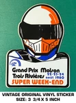 Grand Prix Trois-rivi Res 1980 Vintage Original Vinyl Decal Sticker Racing. Fixed Price $7.30.