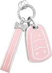 Pifoog For Cadillac Escalade Key Fob Cover 2015 - Pink And Big Silver Edge. Fixed Price $13.39.