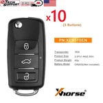 10PCS Xhorse Super Remote Key For Flip 3 Buttons With XT27B Chip XEB510EN Us. Fixed Price $79.95.