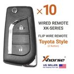 10X Xhorse Wire Flip Remote For Toyota Style 2 Buttons XKTO01EN. Fixed Price $95.75.