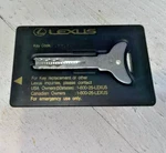 Lexus Flat Key Card - Emergency Use 49599 With Free Shipping Usa. Fixed Price $19.88.