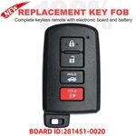 Fits Toyota Avalon Camry Corolla Smart Prox Remote Key Fob HYQ14FBA 281451-0020. Fixed Price $26.55.