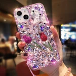 For Iphone 17 16 Pro Max 15 14 13 12 11 Bling Glitter Flower Diamond Case Cover. Fixed Price $15.99.