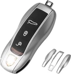 Qbuc For Porsche Key Fob COVER,3-PIECE Painted Universal, A:silver Gray. Fixed Price $28.10.