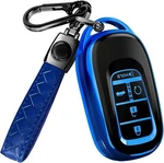 Lucrum Fob Cover For Honda Accord 2015-21 Blue Black Tpu Case + Leather Keyc. Fixed Price $12.99.