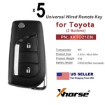 5X Xhorse XKTO21EN Vvdi For Toyota Style Buttons Universal Wired Remote Key. Fixed Price $38.95.
