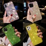 For Iphone 14 13 12 11 Pro Max Xr Glitter Bling Full Diamond Flower Case Cover. Fixed Price $15.99.