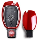 Chrome Red Tpu Key Fob Case For Mercedes Cla Clk Cls Slk Glk Gla Etc.. Fixed Price $9.09.