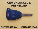 Oem Unlocked Btn Chrysler Dodge Jeep Remote Head Key OHT692427AA OHT692713AA. Fixed Price $22.92.