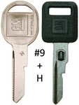 Gm Oem Single Sided Vats Ignition Key #9 + Doors/trunk "coined" Logo. Fixed Price $34.73.