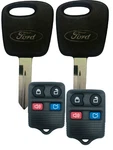 2X 4B Remotes + H72 Pt Transponder Chip Keys Ford Lincoln Mercury Mazda (4C). Fixed Price $47.72.