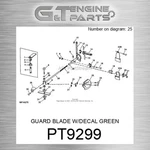 PT9299 Guard Blade W/decal Green Fits John Deere (surplus Open Box). Fixed Price $34.90.