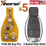 5X Xhorse Vvdi Key Pro Fit For Benz Yellow No Point With 3 Button Shell. Fixed Price $59.95.