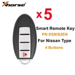 5PCS Xhorse XSNIS2EN Universal Smart Remote Key For Nis.san Style 4 Buttons Usa. Fixed Price $102.95.