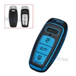 Blue Soft Tpu Anti-dust Full Seal Remote Key Fob Cover For Audi A6L A7 A8 E-tron. Fixed Price $13.99.