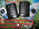#1 & #2 Pair! 100% Oem 08/15 Cadillac Cts Sts Smart Remote Fob 25943676 25943677. Fixed Price $239.95.