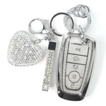 Yikecase Fob Cover With Diamond Keychain Ford, Silver-heart. Fixed Price $27.37.