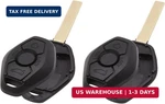 Autohaux 2PCS 3 Buttons Uncut Insert Key Fob Case Remote Control Shell. Fixed Price $11.16.