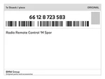 Genuine Bmw Radio Remote Control 'm Spor 66-12-8-723-583 New. Fixed Price $372.83.