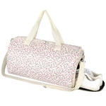 Quilted Duffle Bag For Women Cotton Pink Floral Dance With Adjustable Car.... Fixed Price $36.97.