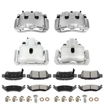 Front+rear Brake Calipers Pads Set 12PCS For 2006-2008 Dodge Ram 1500. Fixed Price $234.68.