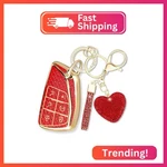 Simocky Fob Cover With Diamond Heart Keychain Car Shell Compatible. Fixed Price $23.40.