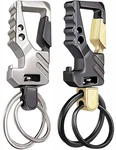 Gabox 2PCS Keychain Edc Keyring Bottle Large, Black Gold + Silver. Fixed Price $14.69.