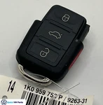 Genuine Volkswagen Keyless Entry Transmitter 1K0-959-753-P-9B9. Fixed Price $87.74.