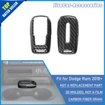 Carbon Fiber Key Fob Cover Case Protection Shell Trim For Dodge Ram 1500 2018+. Fixed Price $18.99.