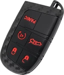 Carbon Fiber Red Fob Cover, 5-BUTTON Protective Case For Remote Keys. Fixed Price $12.99.