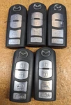 Lot Of 5 Oem Mazda Smart Key Fob Remotes WAZSKE13D02 Buttons. Fixed Price $165.00.