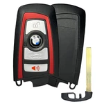 Worn Oem Bmw Smart Key Fob Remote Transmitter 3 Series Red Trim YG0HUF5767. Fixed Price $25.99.