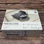 Bmw Oem Black Leather Key Fob Case Stainless Steel Clip 82292344033. Fixed Price $39.99.